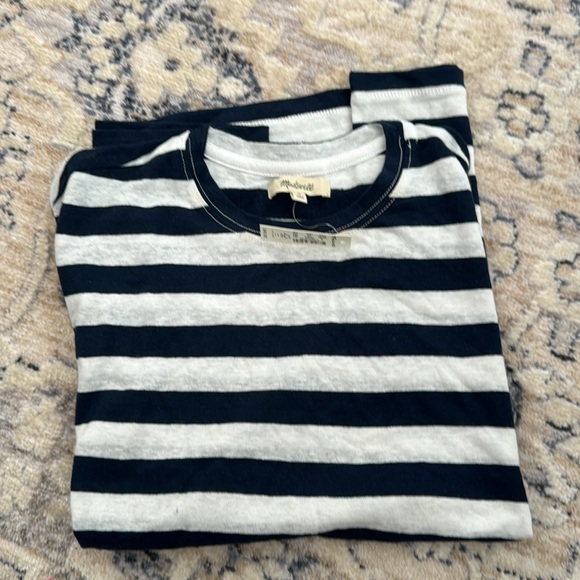 NWT Madewell Linen-Blend Crewneck Oversized Tee - Picture 5 of 5